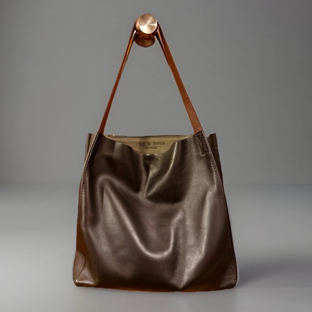 Rag & Bone Passenger Leather Tote Black Olive